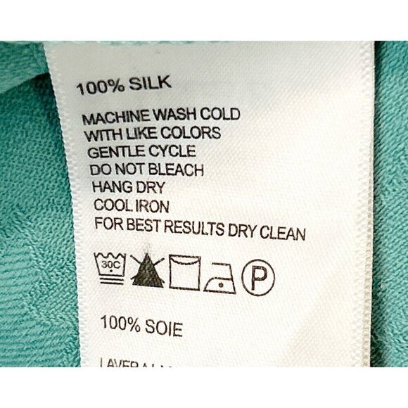 Tommy Bahama Mens Blue 100% Silk Aqua Blue Original Fit Palm Tree Fish Shirt Med - Picture 5 of 7